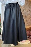 Made in Italy Runa Leather Look Skirt Black